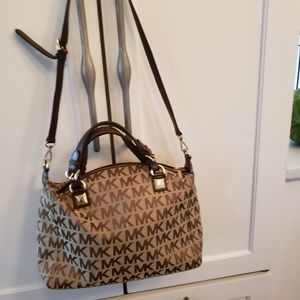 Michael Kors Large Signature Jacquard Leather Bag